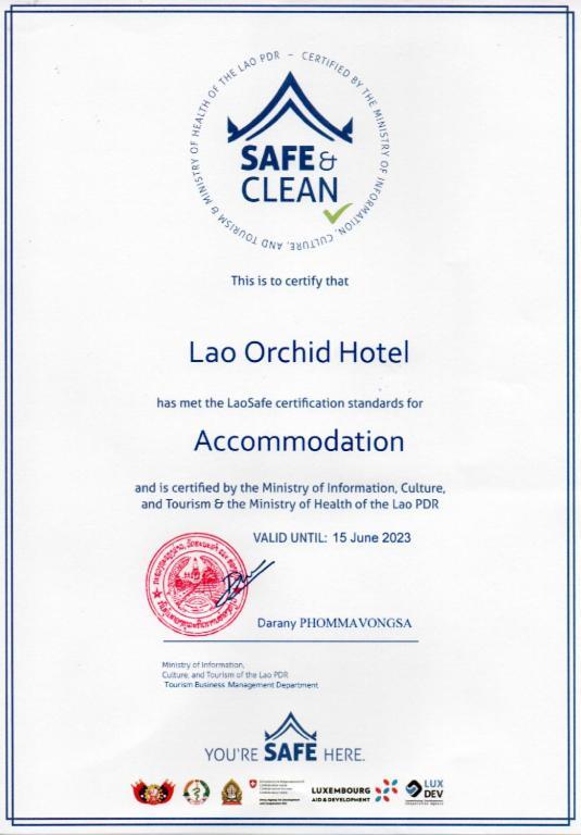 Lao Orchid Hotel Вьентьян Экстерьер фото